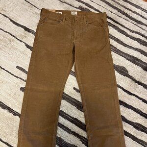 J. Crew straight-fit five-pocket pant in stretch corduroy, 30" X 30" NWT, Camel